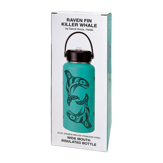 Wide Mouth Insulated Bottles - Raven Fin Killer Whale - 21 oz