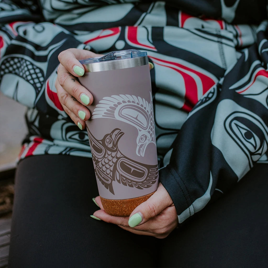 Cork Base Travel Mugs - Raven - 20 oz