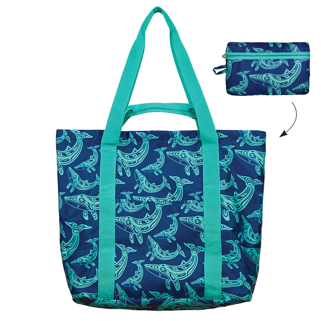 Packable Tote Humpback Whale Gordon White