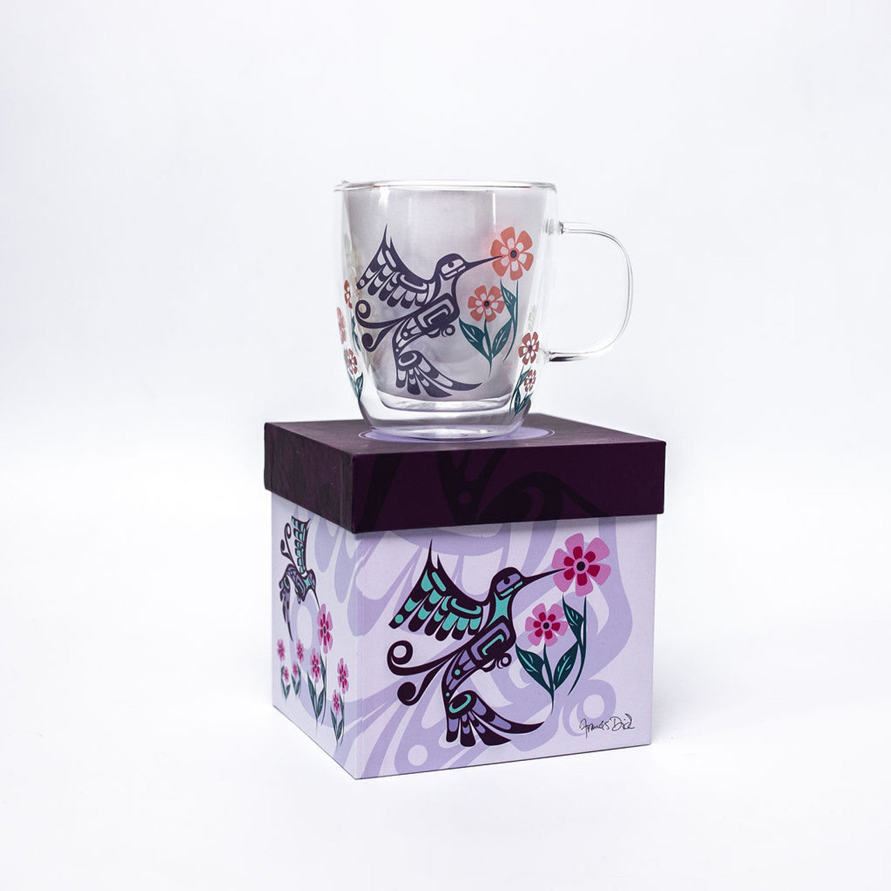 Hummingbird Glass Mug - Francis Dick