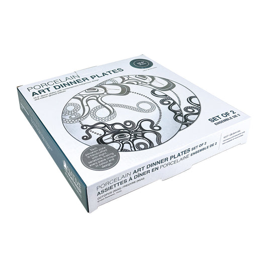 Porcelain Art Dinner Plates (Set of 2) - Octopus (Nuu)