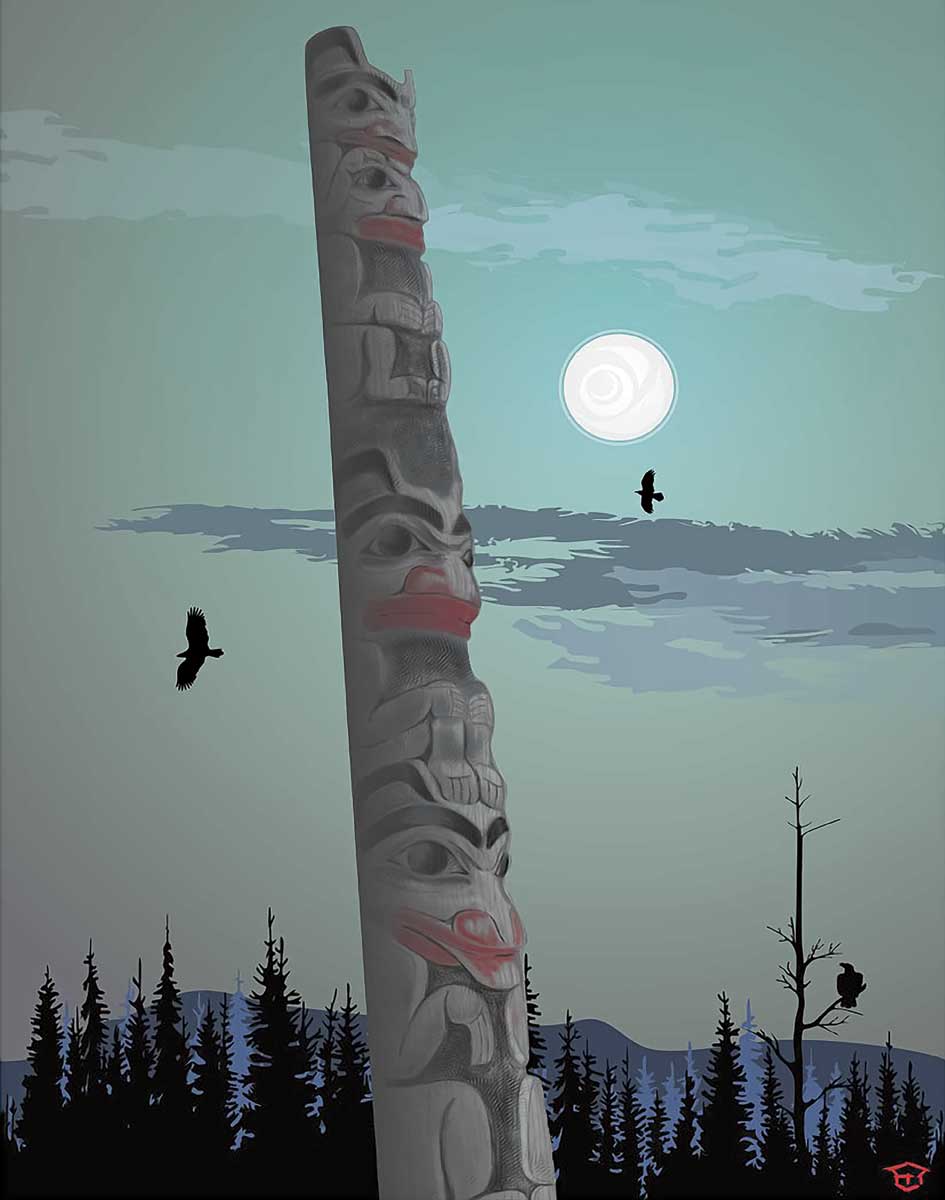 Totem Pole (Framed) Mark Preston