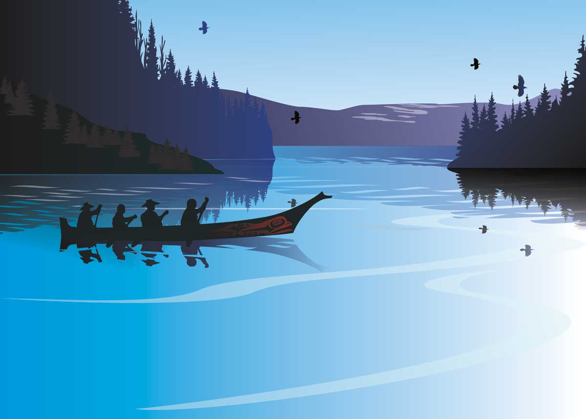 Winter Canoe (Framed)