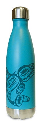 Insulated Bottle - Whale by Ernest Swanson - Ernest Swanson - Drinkware - Pentlatch Gallery - Aboriginal Art - Parksville, BC, Canada