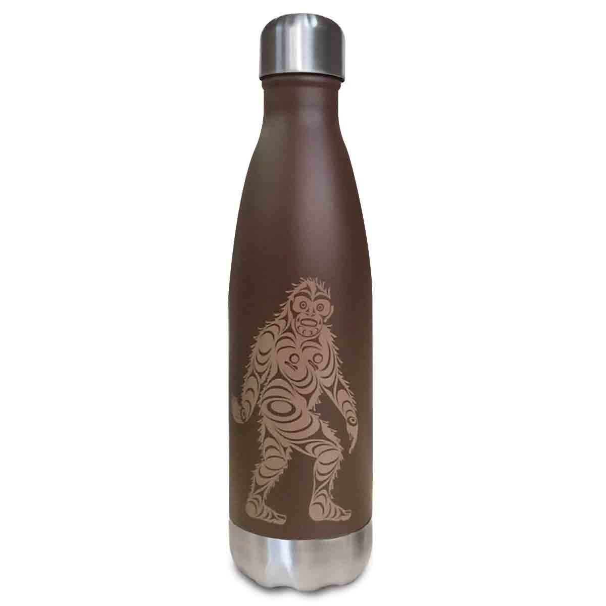 Insulated Bottle - Sasquatch by Francis Horne Sr. - Francis Horne Sr. - Drinkware - Pentlatch Gallery - Aboriginal Art - Parksville, BC, Canada