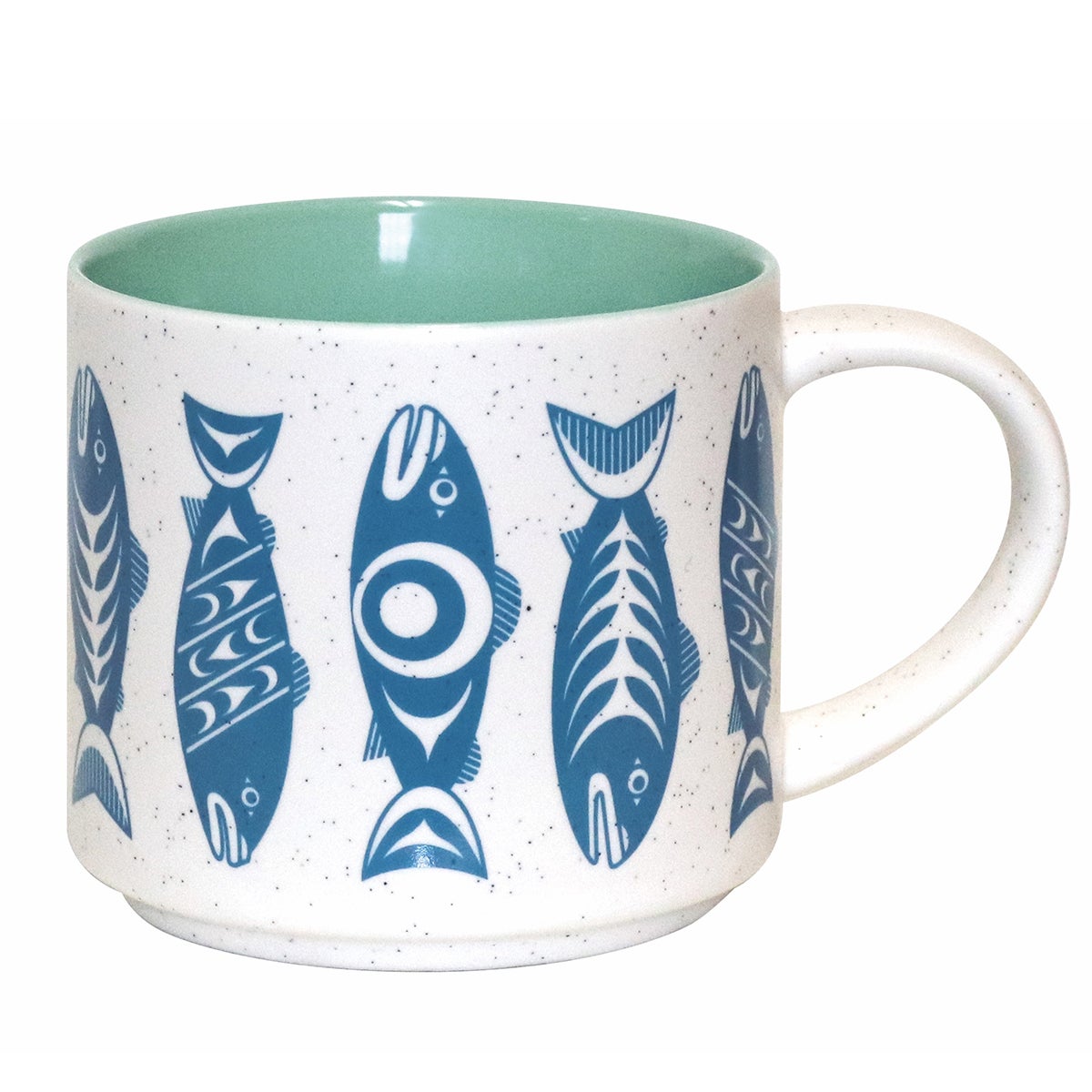 Ceramic Mug (Salmon in the Wild) - (Artist Unknown) - Kitchenware - Pentlatch Gallery - Aboriginal Art - Parksville, BC, Canada