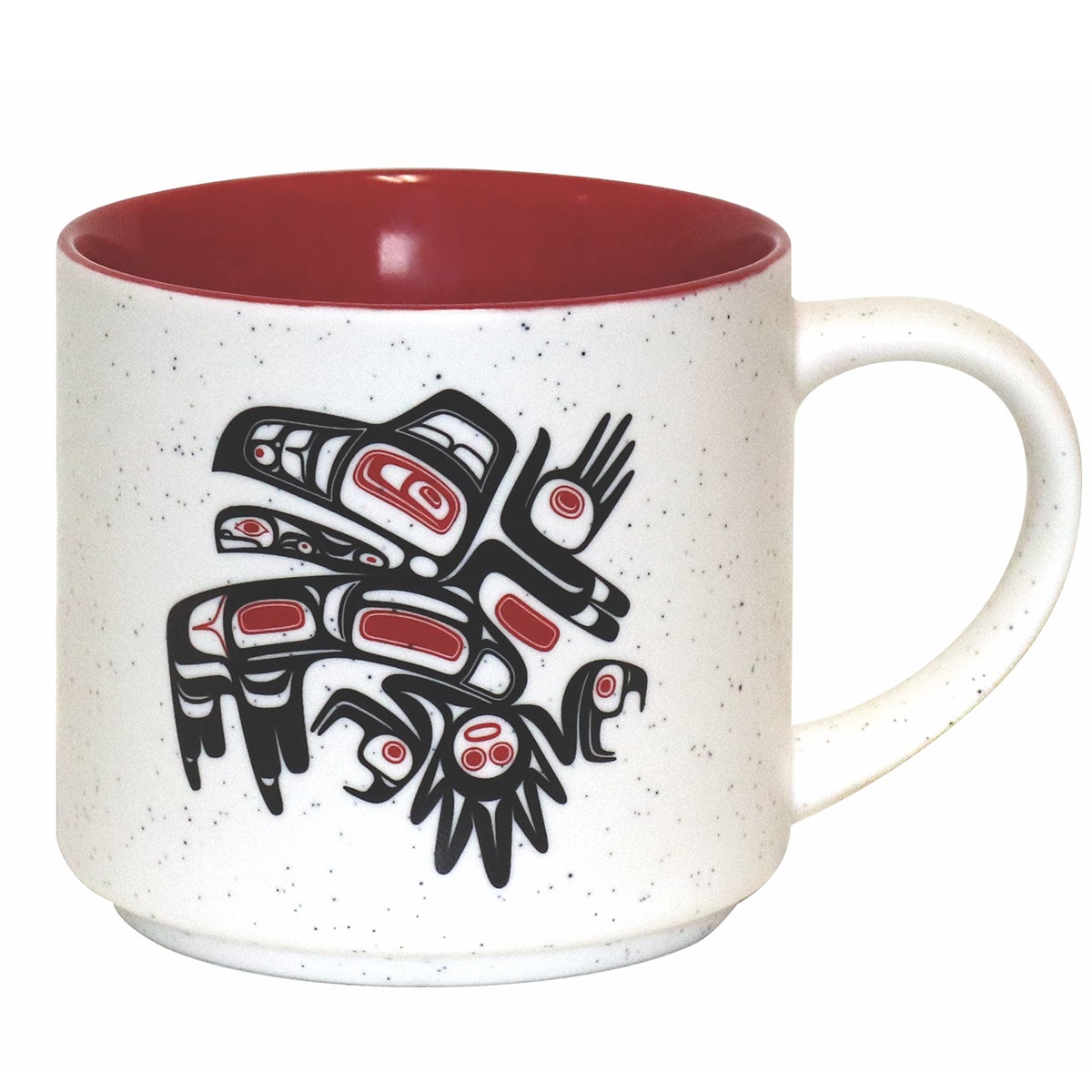 Ceramic Mug (Running Raven) - (Artist Unknown) - Kitchenware - Pentlatch Gallery - Aboriginal Art - Parksville, BC, Canada