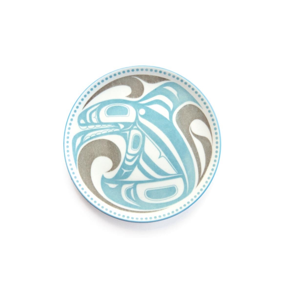Porcelain Art Plate - Killer Whale by Trevor Angus - Trevor Angus - Kitchenware - Pentlatch Gallery - Aboriginal Art - Parksville, BC, Canada