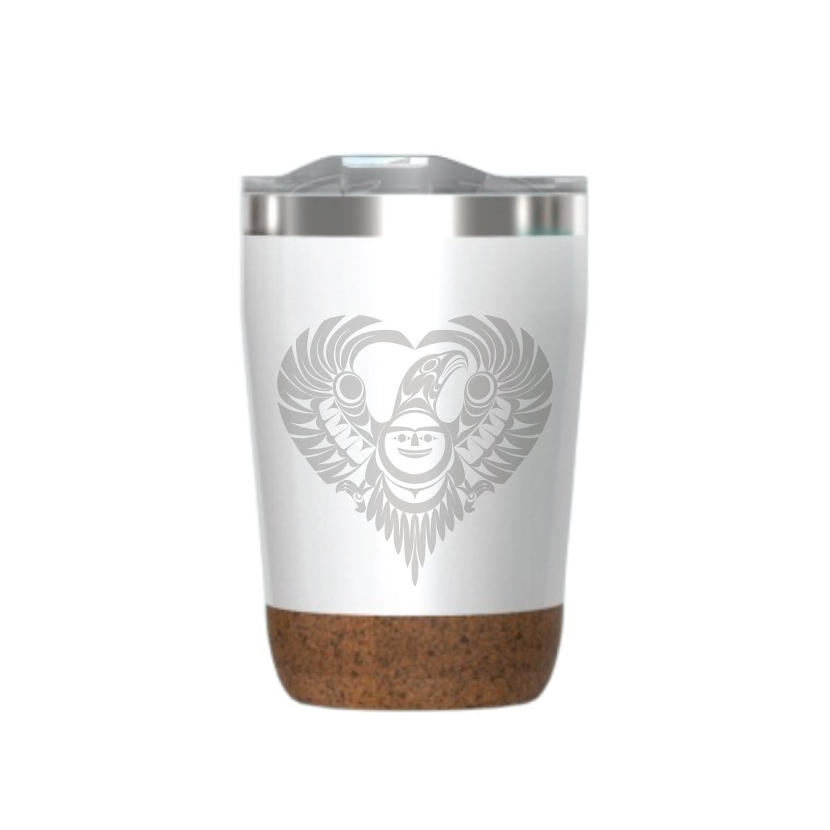 Cork Base Travel Mugs - Healing from Within by Francis Horne Sr., 12 oz - Francis Horne Sr. - Kitchenware - Pentlatch Gallery - Aboriginal Art - Parksville, BC, Canada