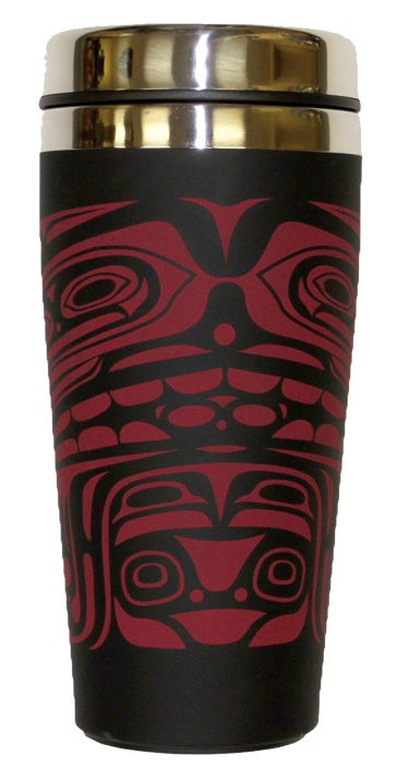 Travel Mug - Chief of the Seas by Donnie Edenshaw - Donnie Edenshaw - Kitchenware - Pentlatch Gallery - Aboriginal Art - Parksville, BC, Canada