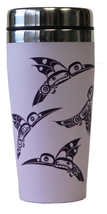 Travel Mug - Hummingbirds by Eric Parnell - Eric Parnell - Kitchenware - Pentlatch Gallery - Aboriginal Art - Parksville, BC, Canada