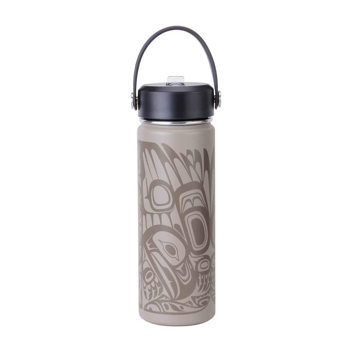 Wide Mouth Insulated Bottles - Eagle Flight by Paul Windsor, 21 oz - Paul Windsor - Kitchenware - Pentlatch Gallery - Aboriginal Art - Parksville, BC, Canada