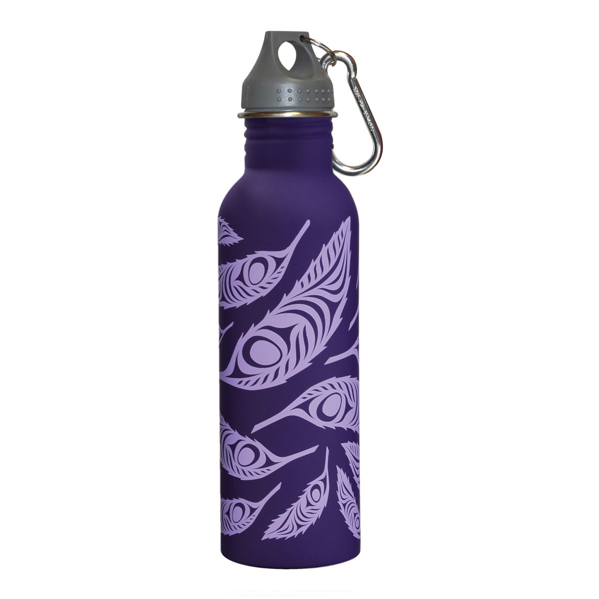 Water Bottle - Feather by Simone Diamond - Simone Diamond - Kitchenware - Pentlatch Gallery - Aboriginal Art - Parksville, BC, Canada
