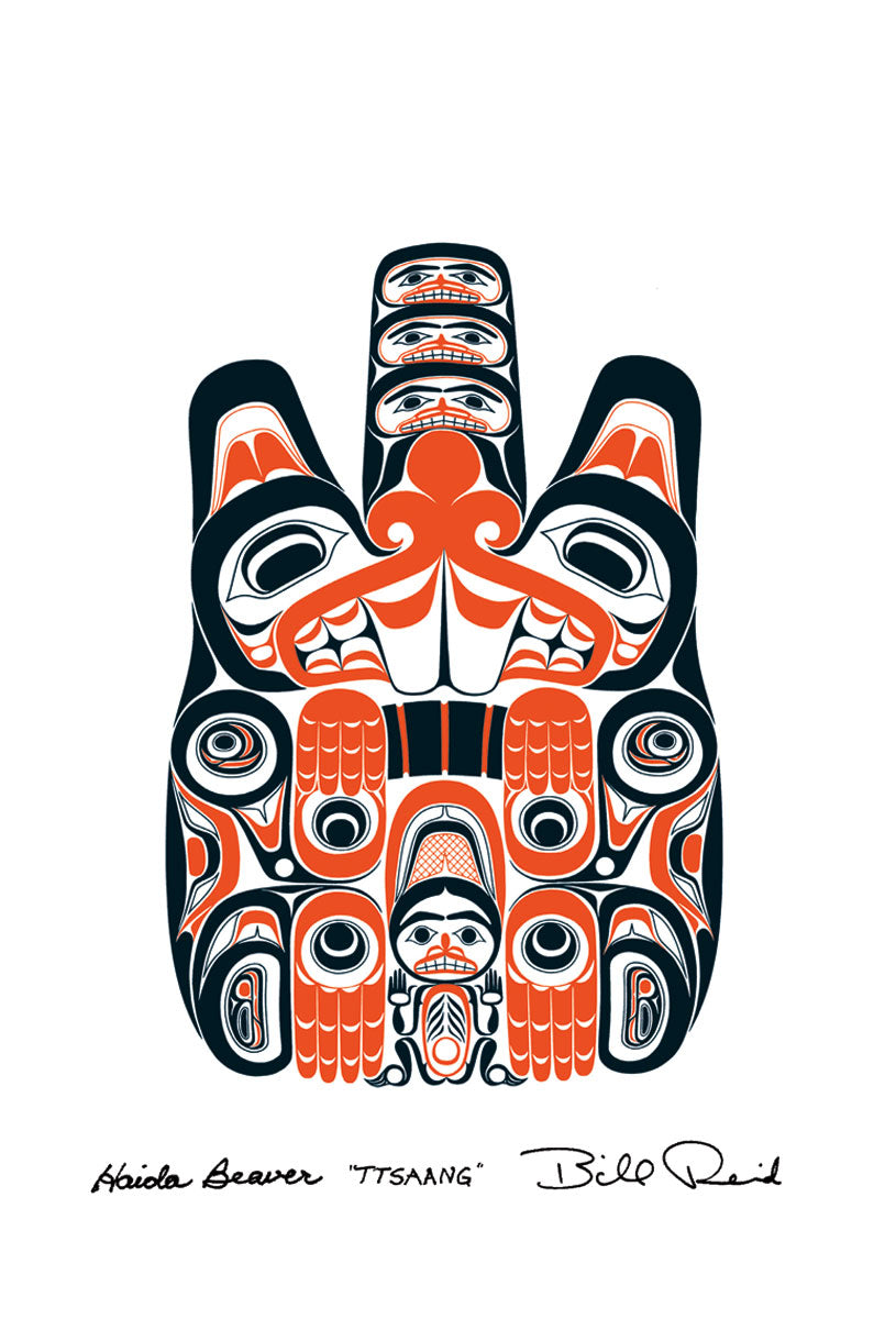 Haida Beaver (Framed) - Reid, Bill - Mini Framed - Pentlatch Gallery - Aboriginal Art - Parksville, BC, Canada