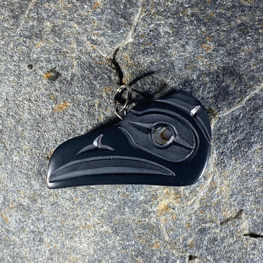 Raven Haida Argillite Pendant