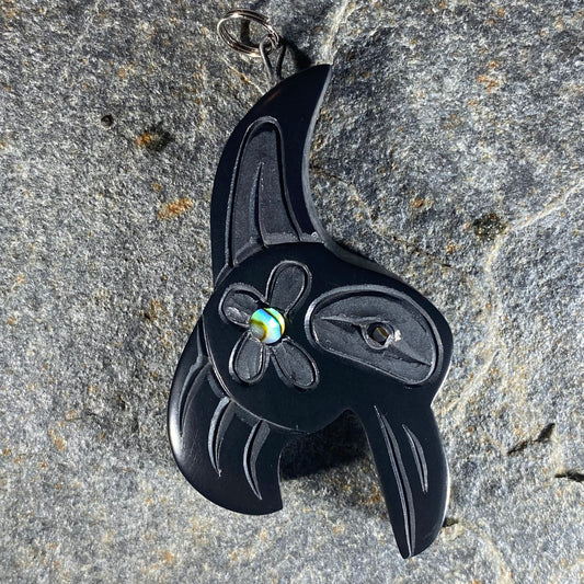 Hummingbird Haida Argillite Pendant