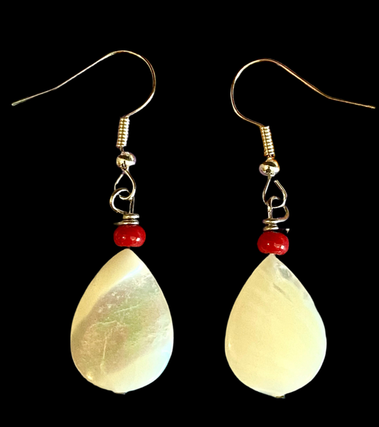 Mother of Pearl Drop Earrings - Leander Nez