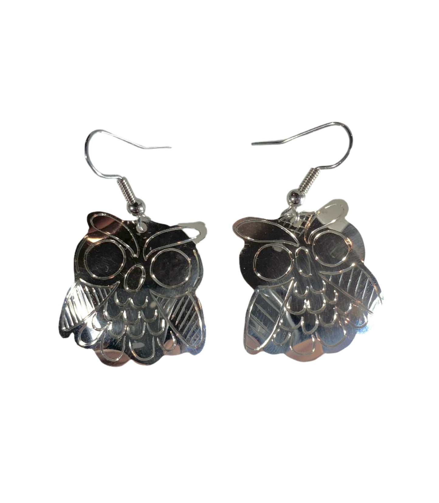 Silver Owl Earrings