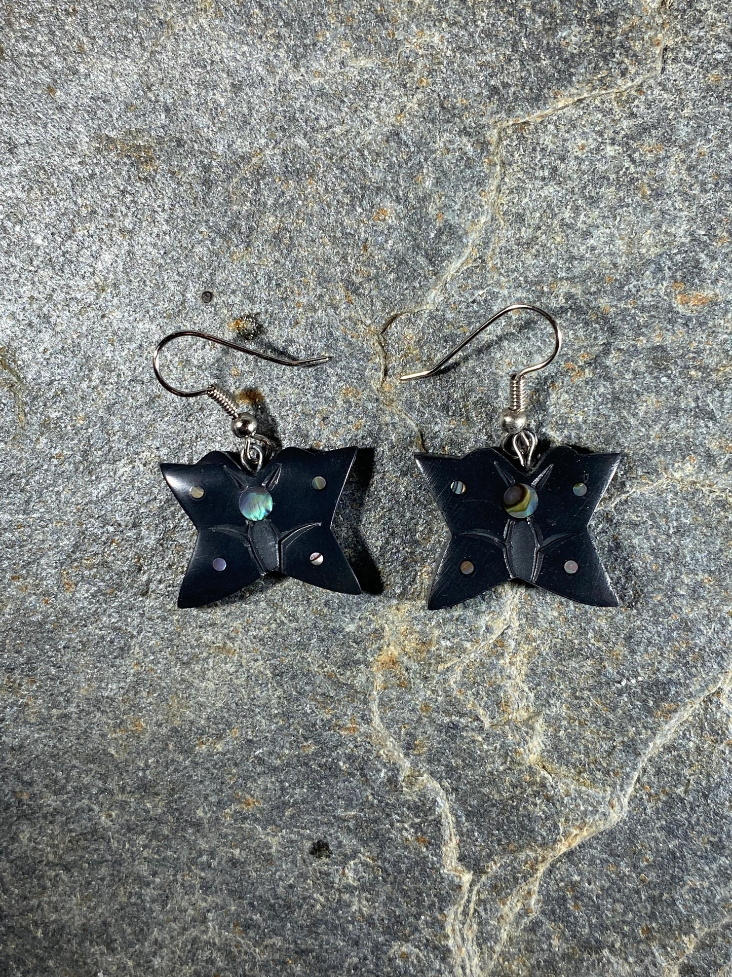 Butterfly Haida Argillite Earrings