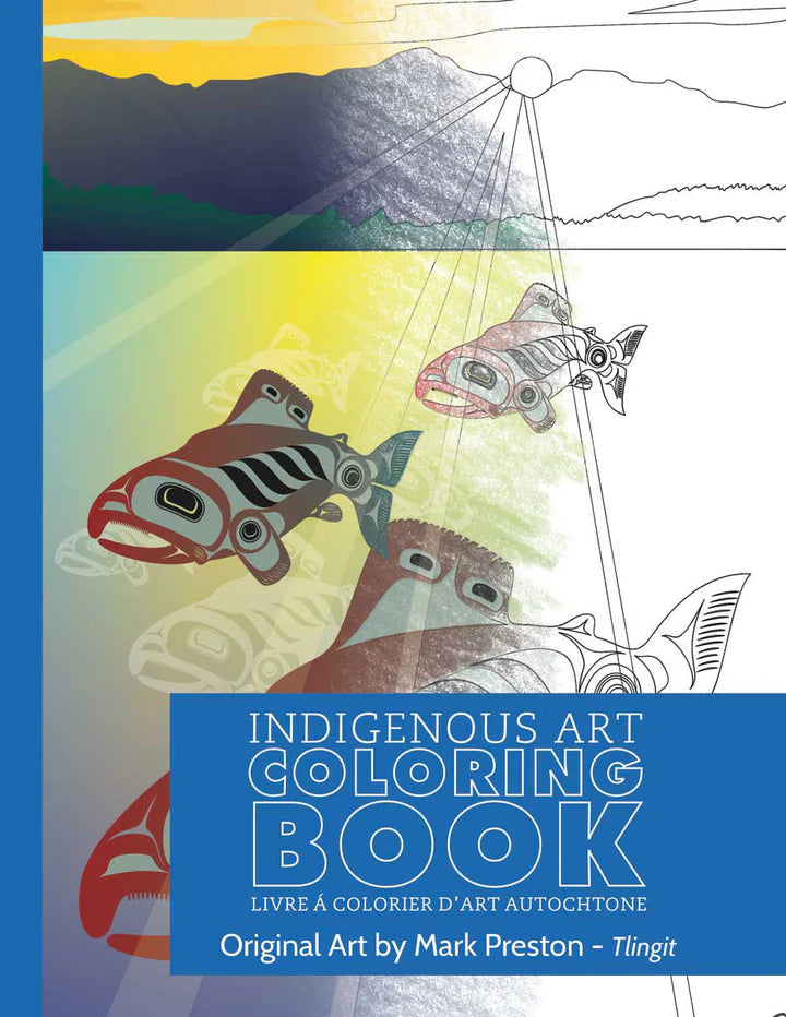 Indigenous Art Colouring Book - Mark Preston - Colouring Book - Pentlatch Gallery - Aboriginal Art - Parksville, BC, Canada