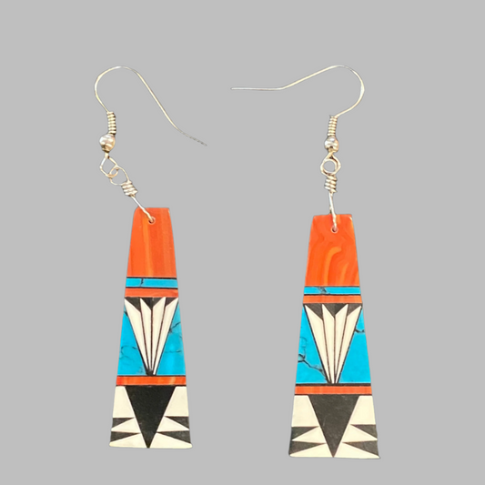 Inlay Earrings - Leander Nez