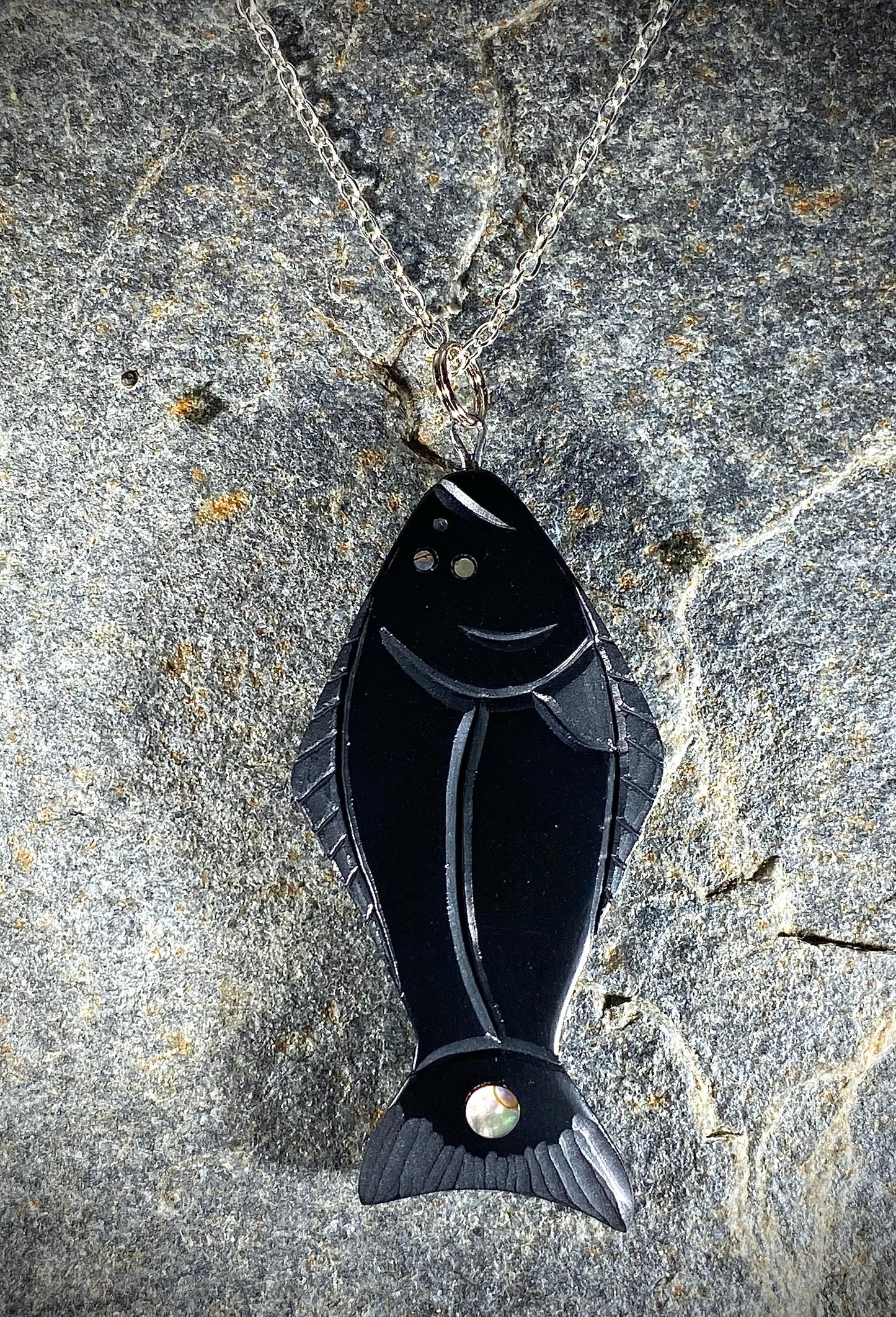 Halibut Haida Argillite Pendant