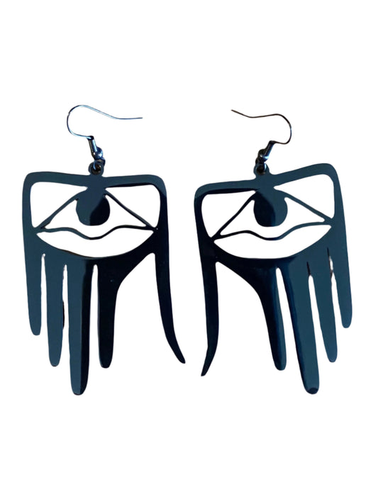 Welcome Hands Earrings (black)