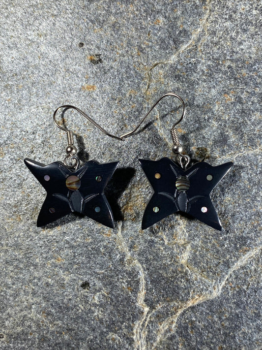 Butterfly Haida Argillite Earrings