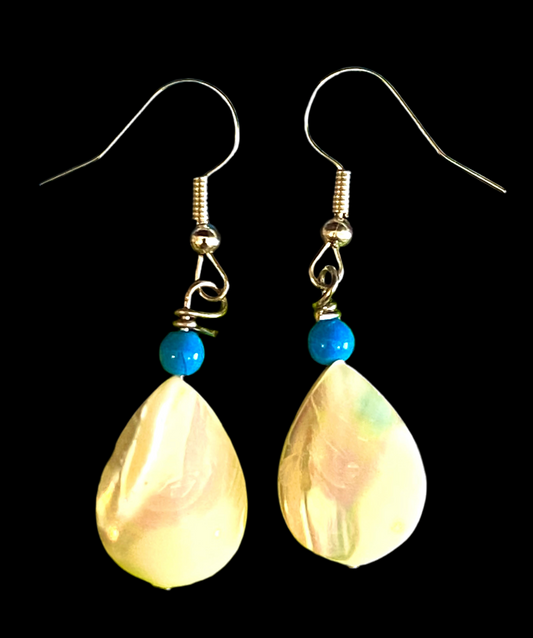 Mother of Pearl Drop Earrings - Leander Nez