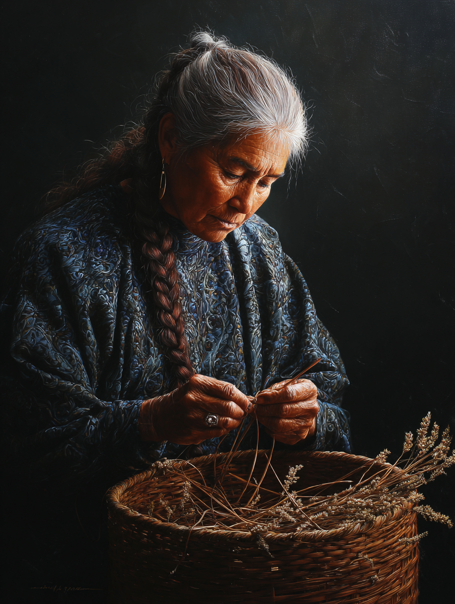 Weaving Woman