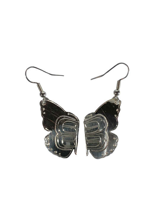 Silver Butterfly Earrings