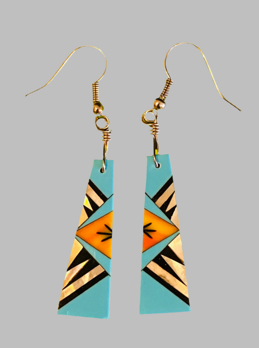 Inlay Earrings - Leander Nez