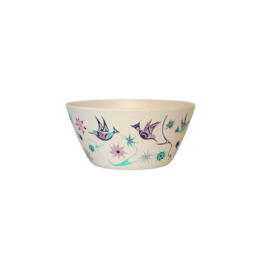 Hummingbirds Bamboo Bowl (5”)