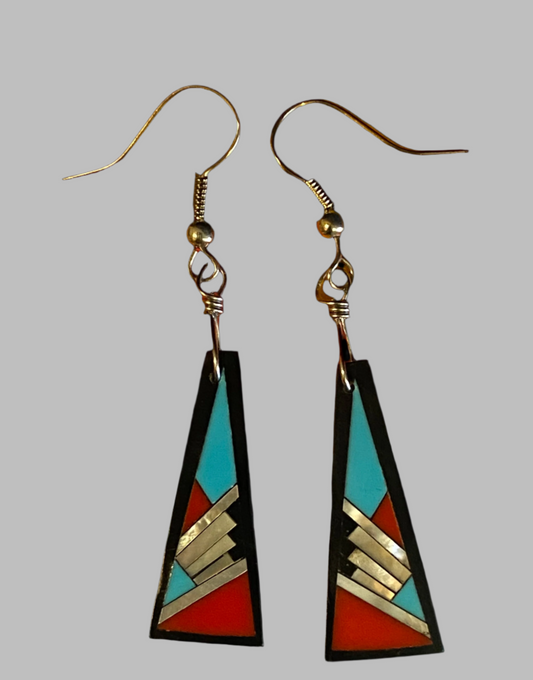 Inlay Earrings - Leander Nez