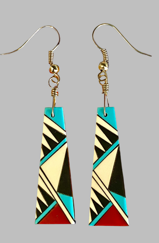 Inlay Earrings - Leander Nez