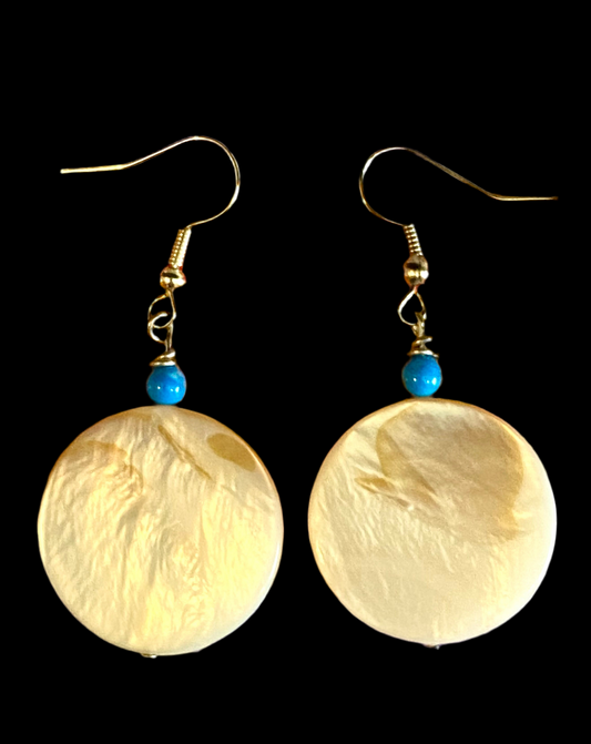 Mother of Pearl Earrings - Leander Nez