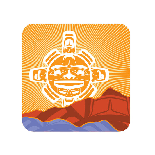 Chilkat Sun Cork Backed Coaster - Nahaan