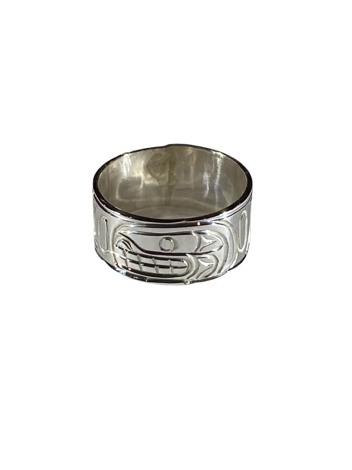 Silver Salmon Ring (sz-9 1/2)