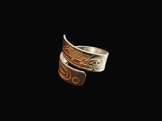 Sterling Silver Wrap Ring Hummingbird 2