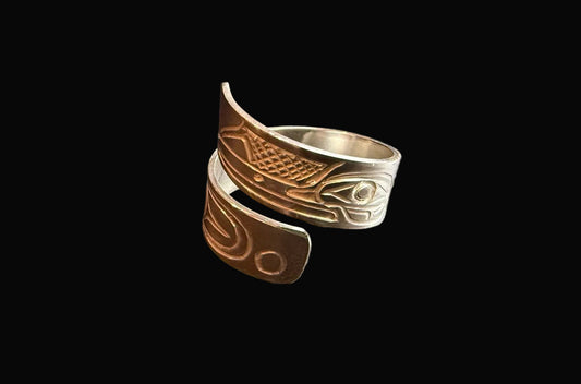 Sterling Silver Hummingbird 1 Wrap Ring