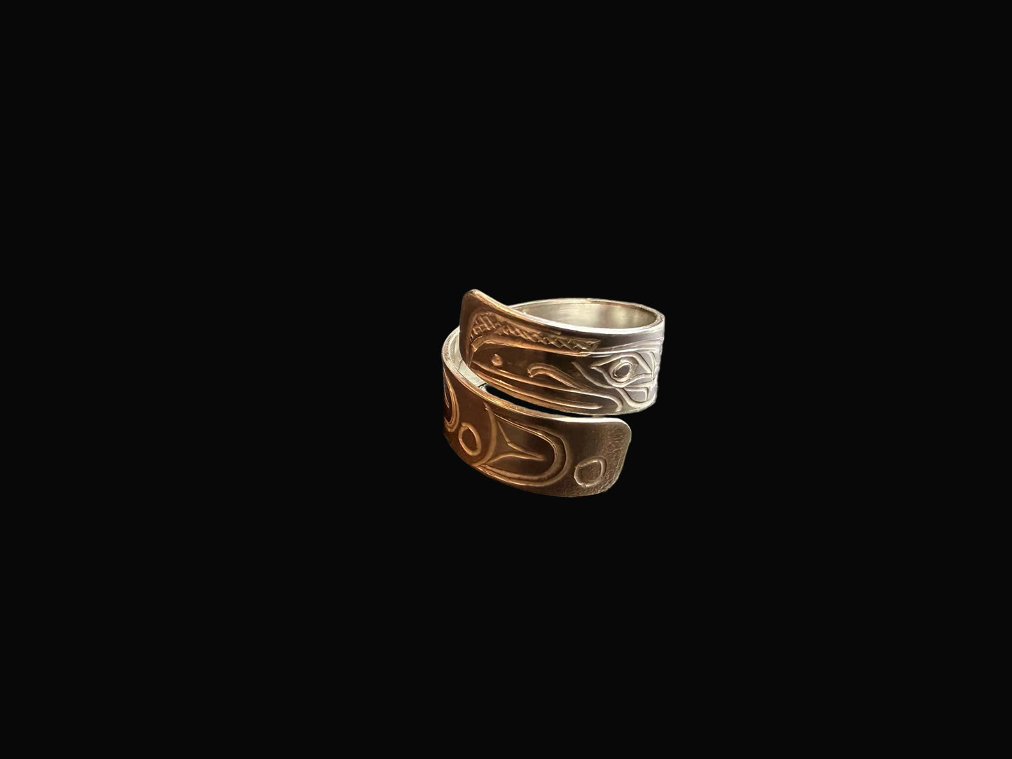 Sterling Silver Wrap Ring Raven I