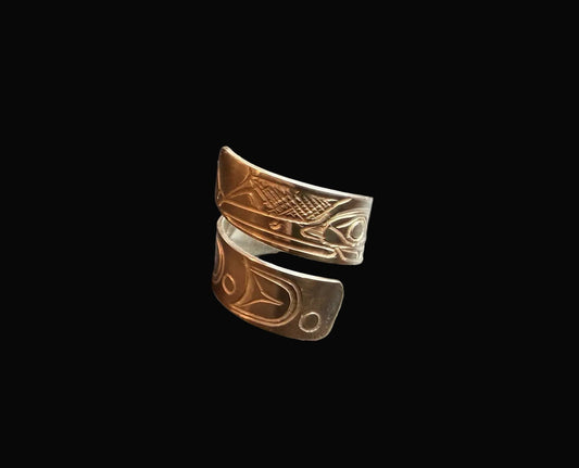 Sterling Silver Wrap Ring Hummingbird 3