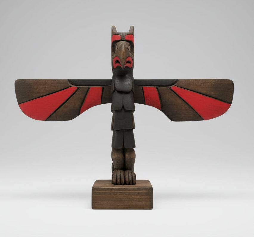 13" Red Cedar Totem Pole