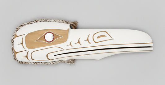 Large White Raven Plaque