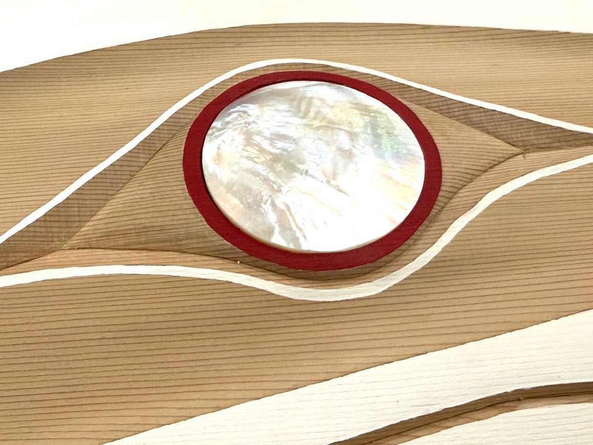 Large White Raven Plaque