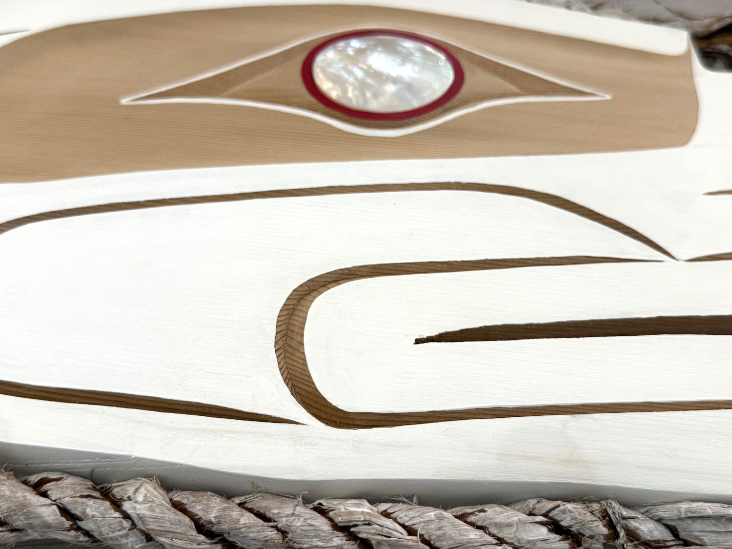 Large White Raven Plaque