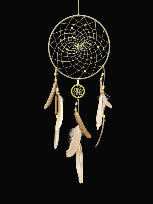 10" Dark Green 2 Tied Hoop Dreamcatcher