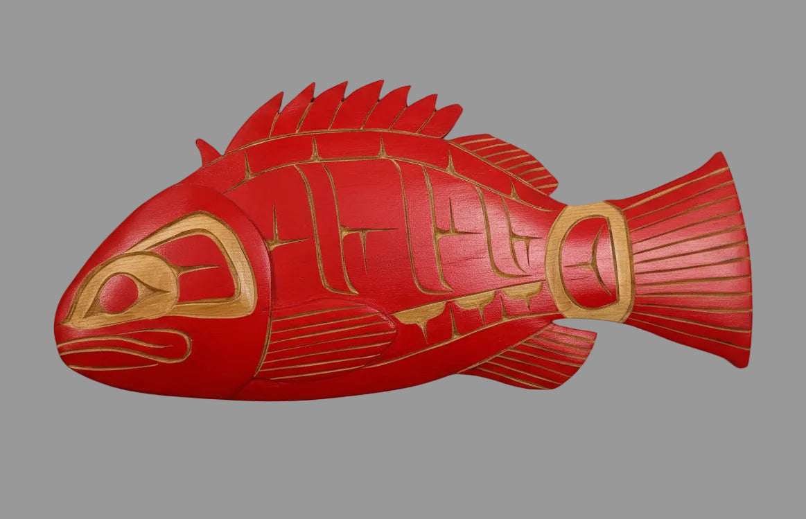 Red Snapper Yellow Cedar Plaque