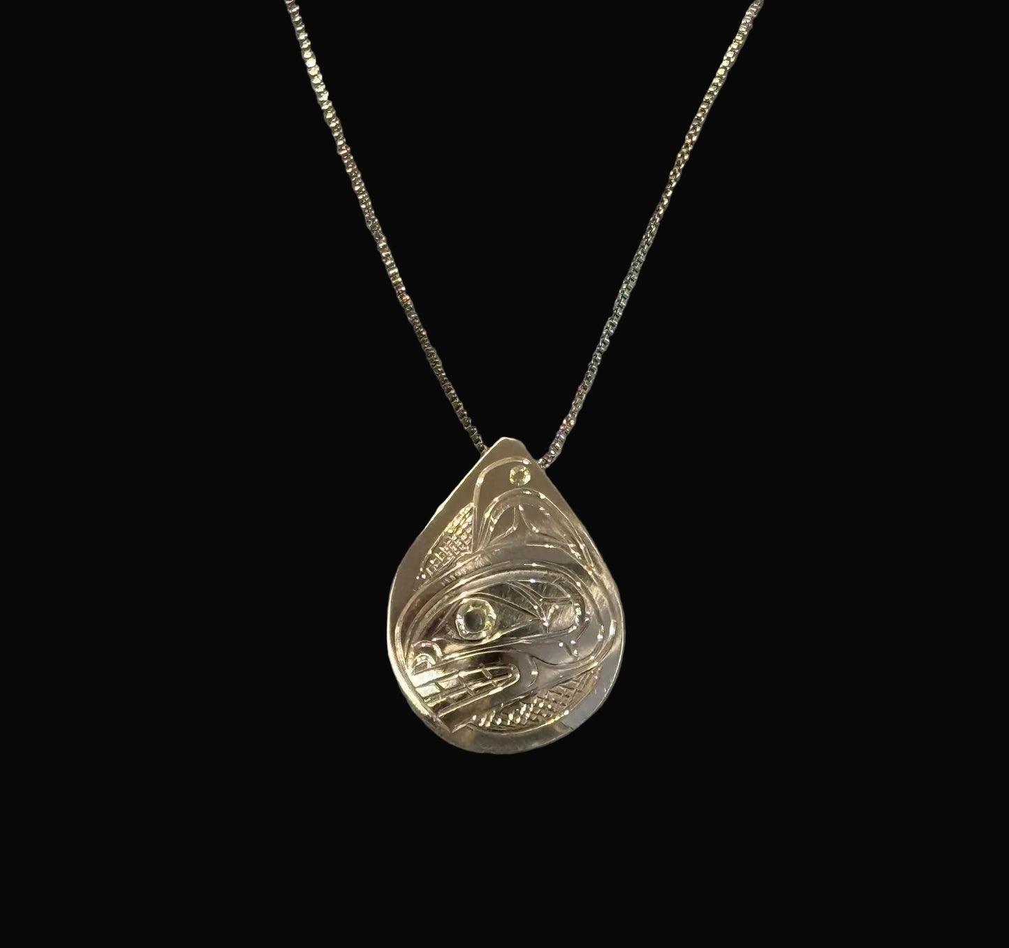 Sterling Silver Killer Whale Pendant