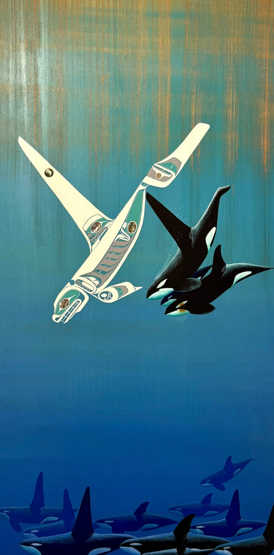 Tl'uk White Whale Original Painting